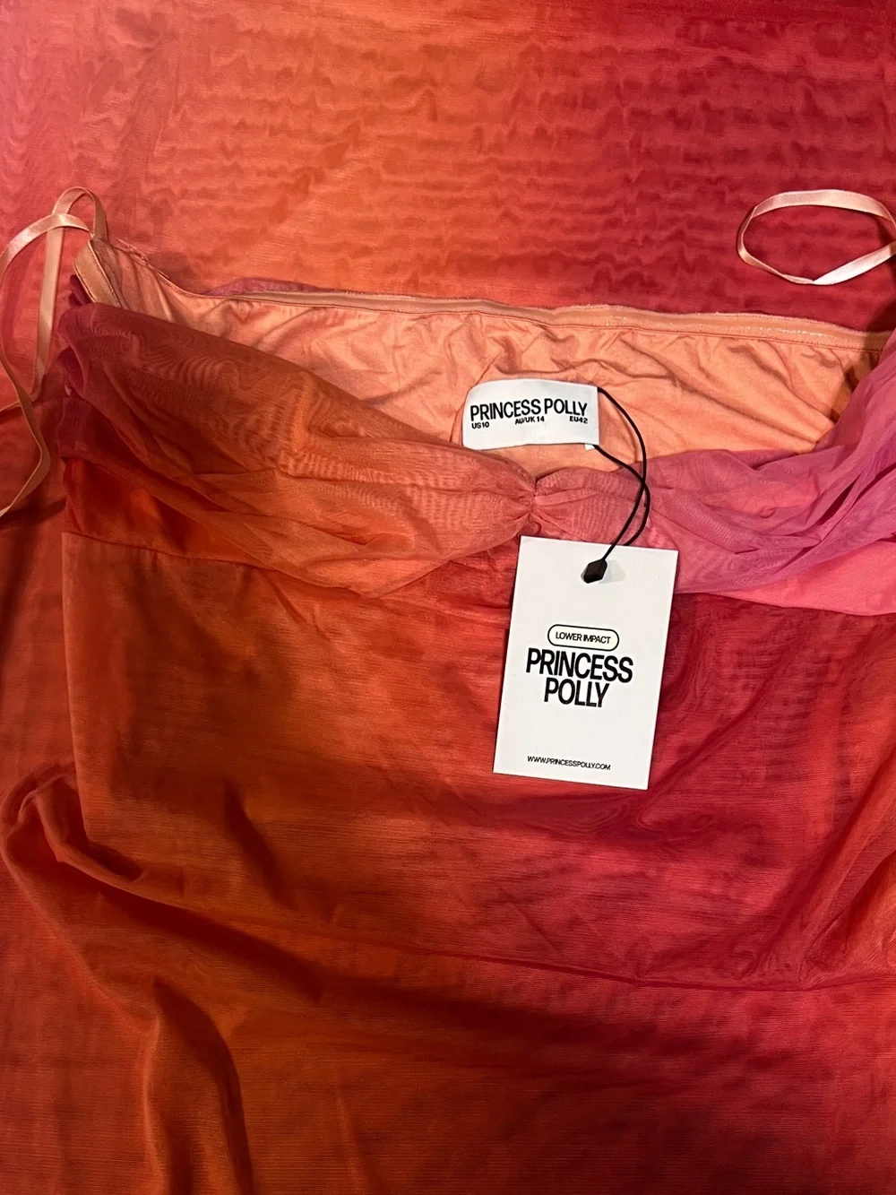 Princess Polly | Rosalina Sheer Maxi Dress Pink | Size 10